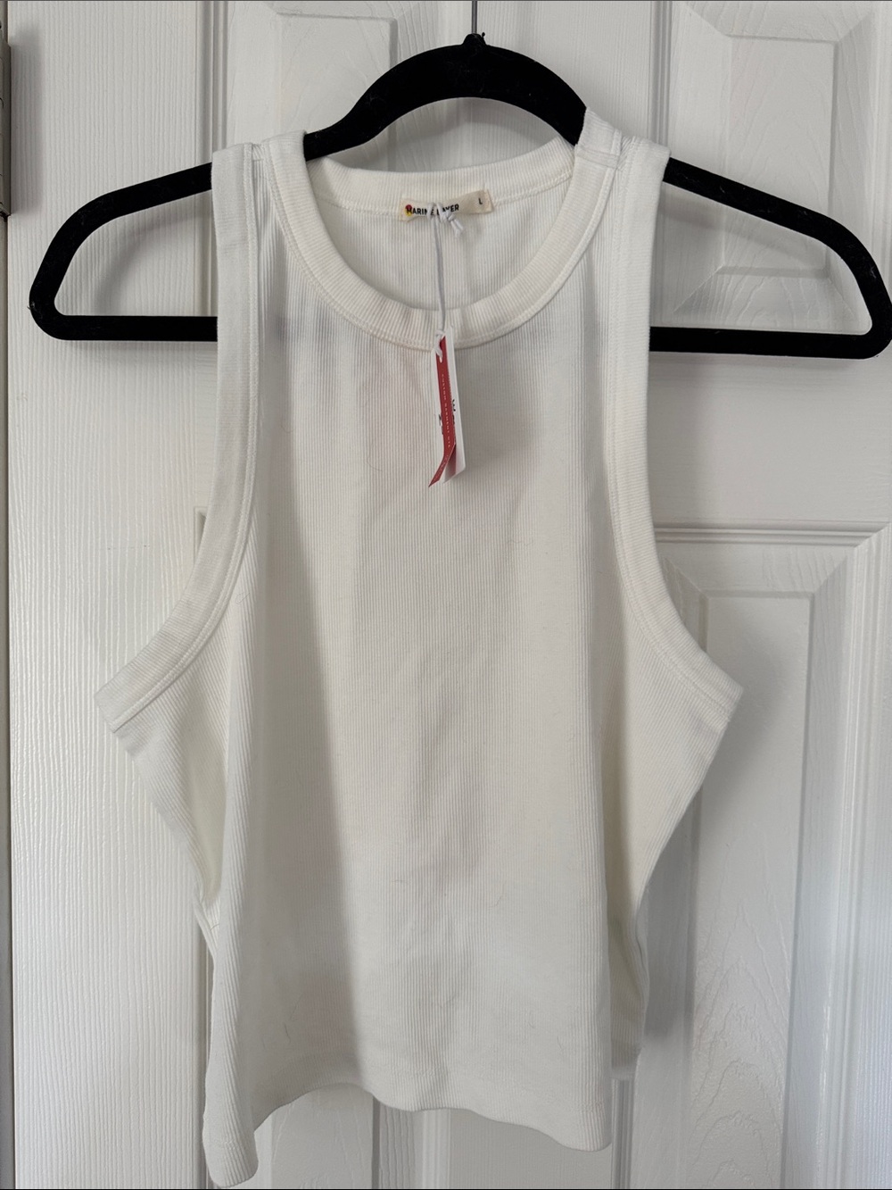 Marine layer Lexi Rib sun-in high neck crop tank